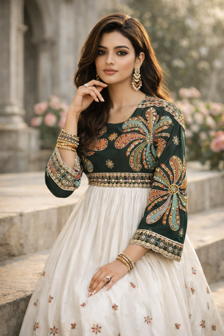 Emerald Green Embroidered Suit