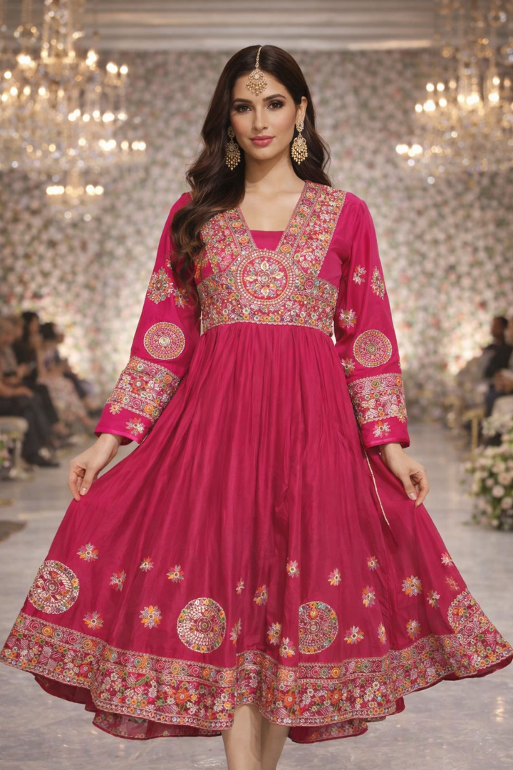 Mustard Yellow Embroidered Suit